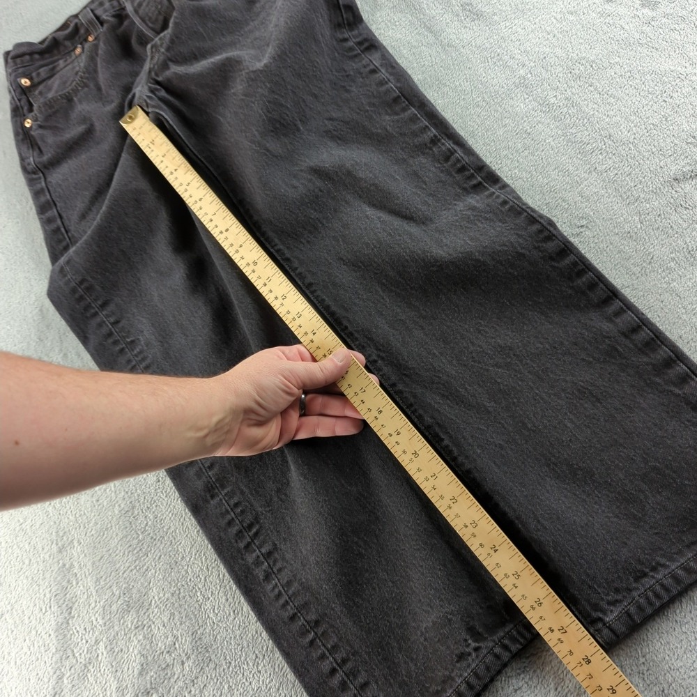 Vintage Levis 501 Jeans Mens 33 (Fits 30x28) Black Faded Straight Grunge Y2K - Picture 9 of 12